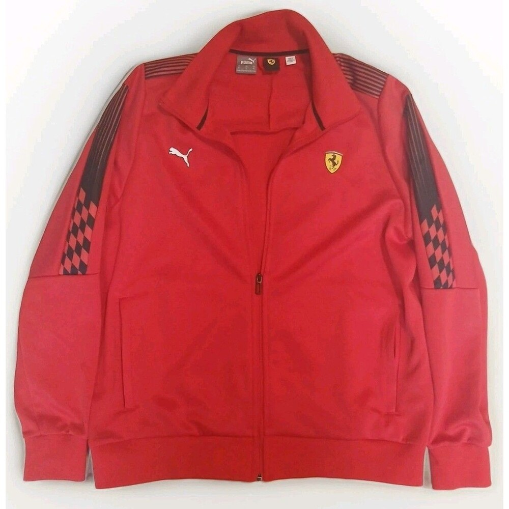 PUMA Ferrari Red Scuderia Track Jacket Men's XL Full Zip Racing